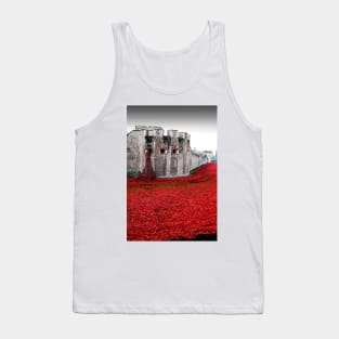 Tower of London Red Poppy Poppies Tank Top